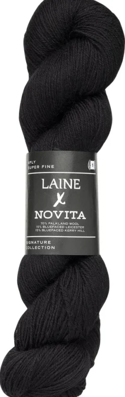 Novita lanka Novita x Laine 4PLY 100 g Winter Black 0891