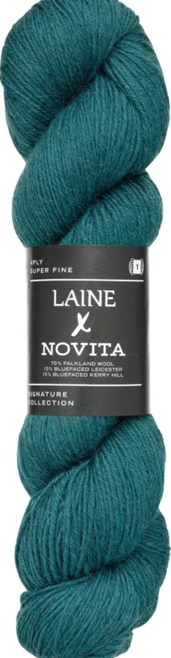 Novita lanka Novita x Laine 4PLY 100 g Heathered Teal 1661