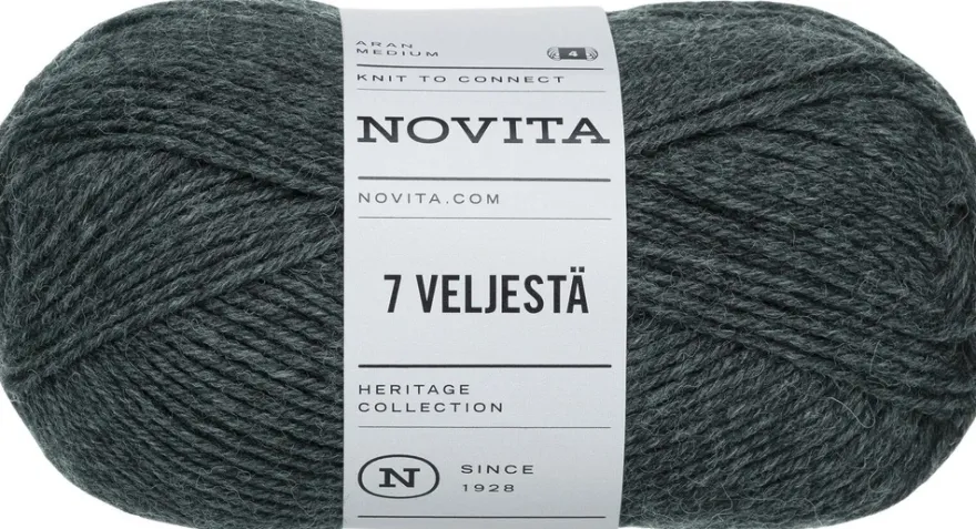 Novita lanka 7 Veljestä 100 g grafiitti 044