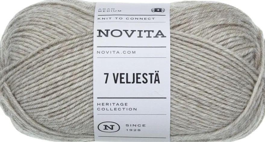 Novita lanka 7 Veljestä 100 g hiekka 060