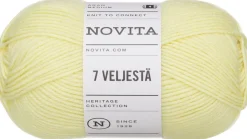 Novita lanka 7 Veljestä 100g keltaruusu 222