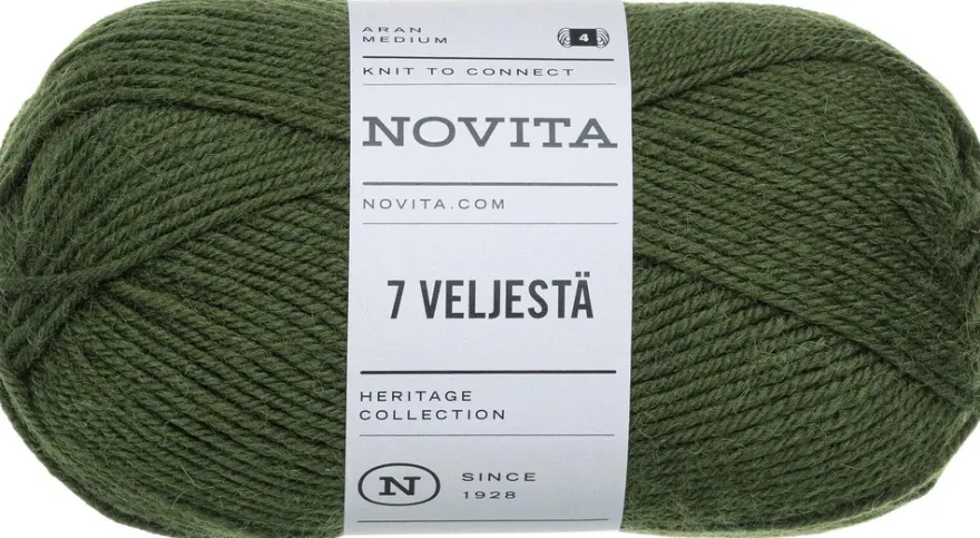 Novita lanka 7 Veljestä 100 g kuusikko 391
