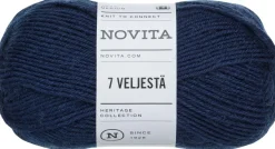 Novita lanka 7 Veljestä 100 g laivasto 170
