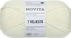 Novita lanka 7 Veljestä 100 g luonnonvalk. 010