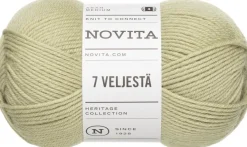 Novita lanka 7 Veljestä 100g vaalea salvia 3161