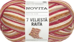 Novita lanka 7 Veljestä Raita 100g myrskyaamu 983