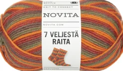 Novita lanka 7 Veljestä Raita 100g syysaamu 939