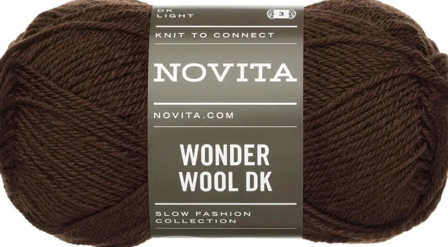 Novita lanka Wonder Wool DK 50 g tumma suklaa 6341