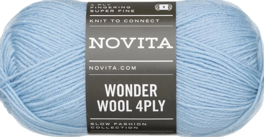 Novita lanka Wonder Wool 4PLY 50 g vaalea lemmikki 1001