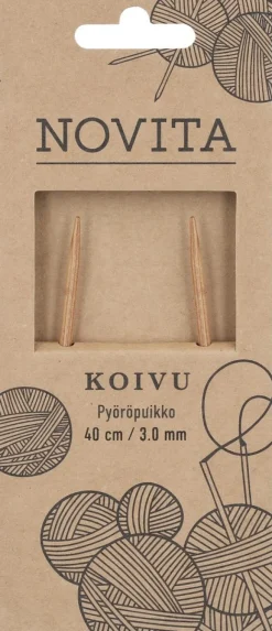 Novita pyo?ro?puikot 40 cm koivu 3.0 mm