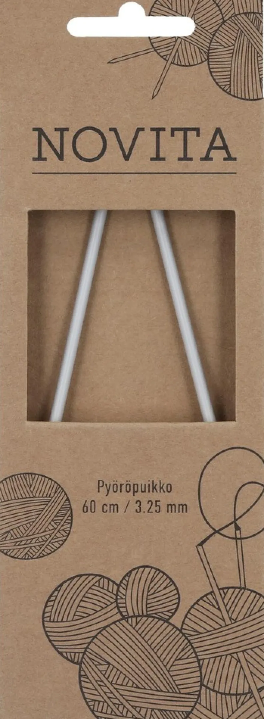 Novita Pyöröpuikko 60cm - 3,25 mm harmaa