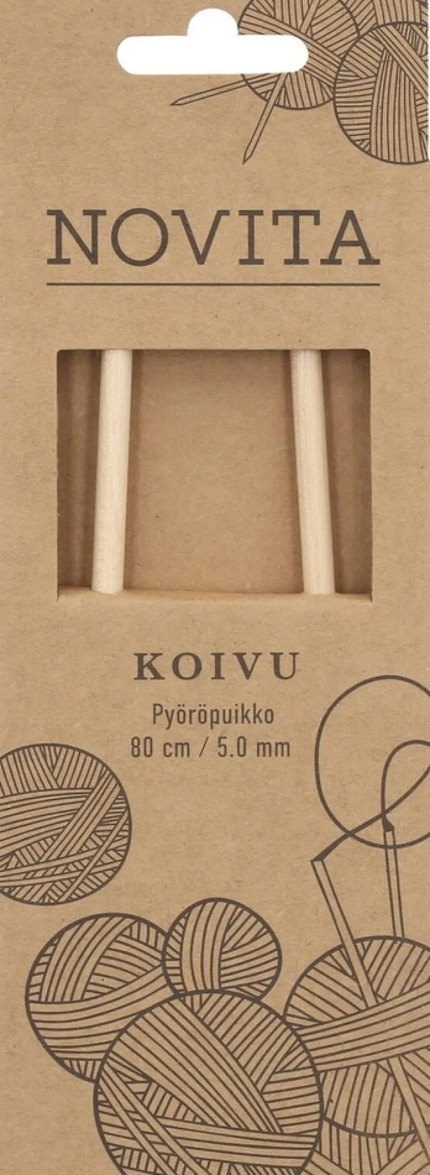 Novita Pyöröpuikko koivu 80cm - 5mm