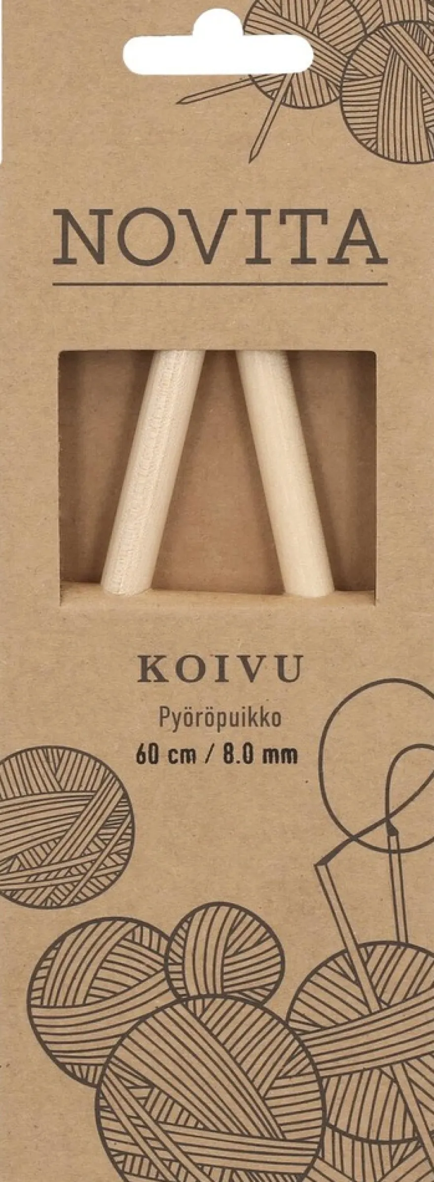 Novita Pyöröpuikko koivu 60cm - 8mm