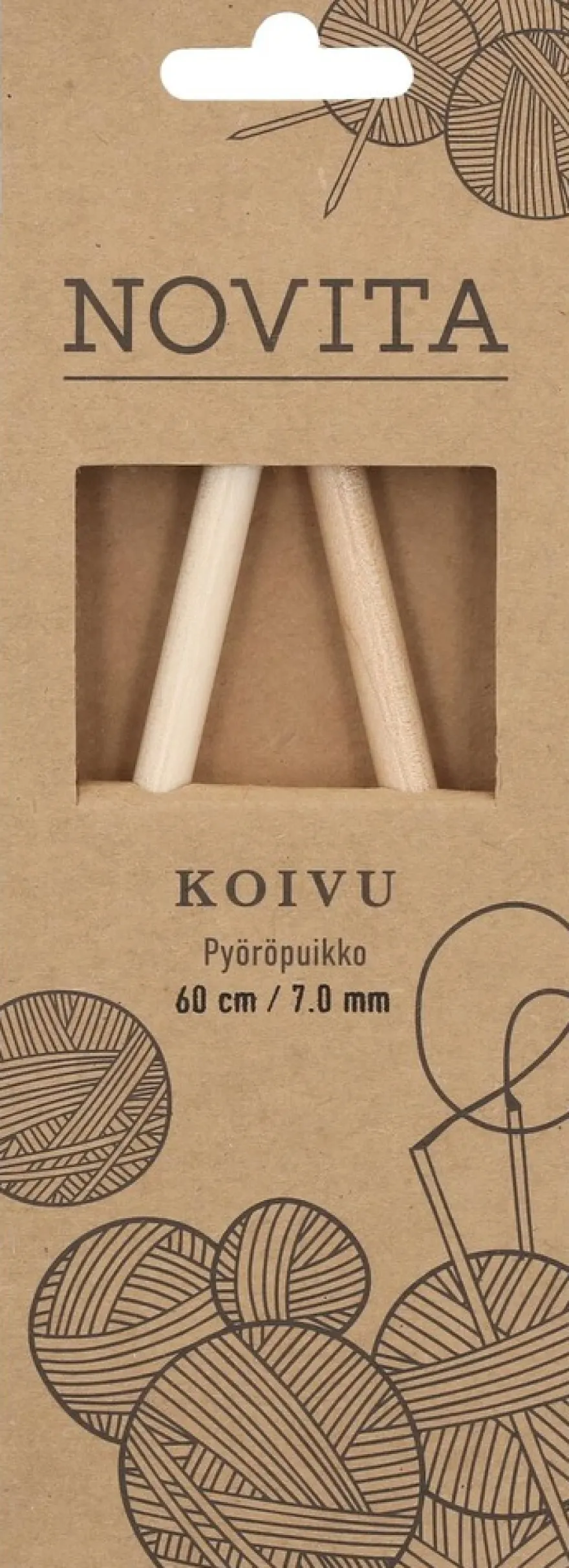 Novita Pyöröpuikko koivu 60cm - 7mm