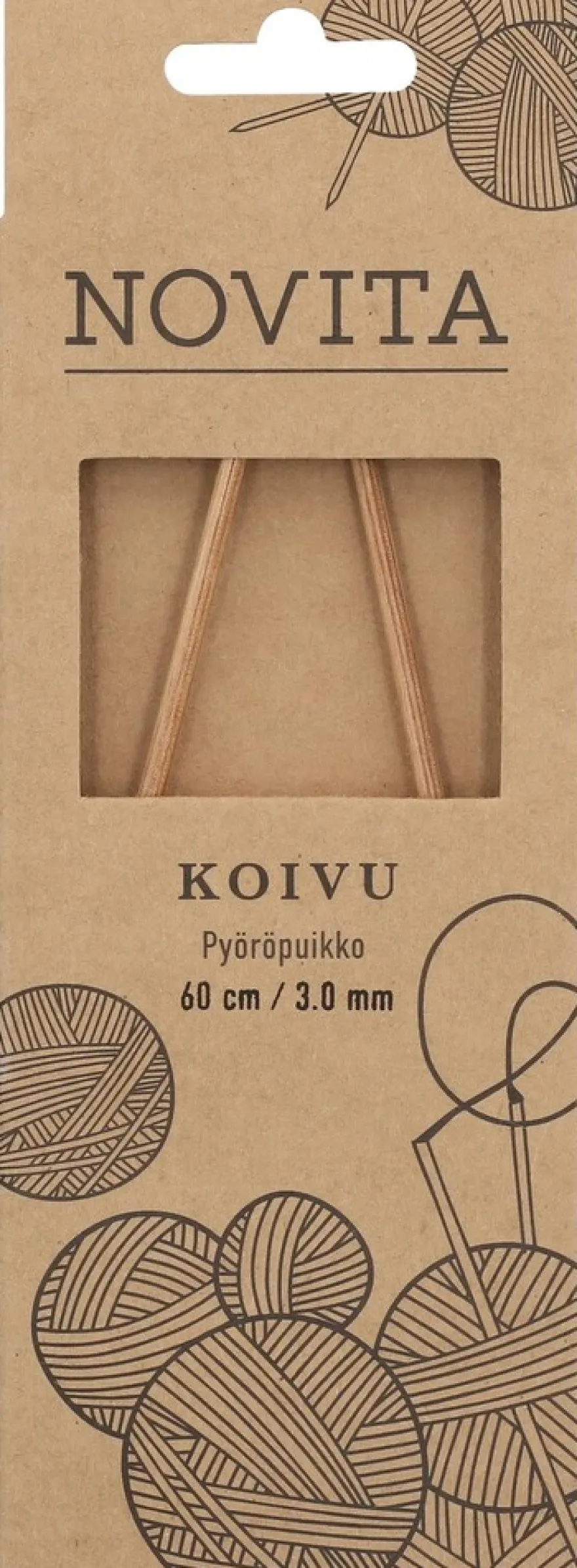 Novita Pyöröpuikko koivu 60cm - 3mm