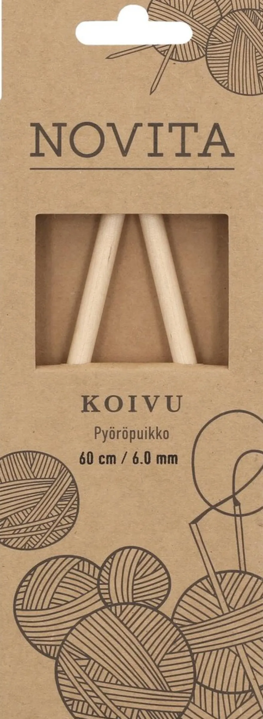 Novita Pyöröpuikko koivu 60cm - 6mm