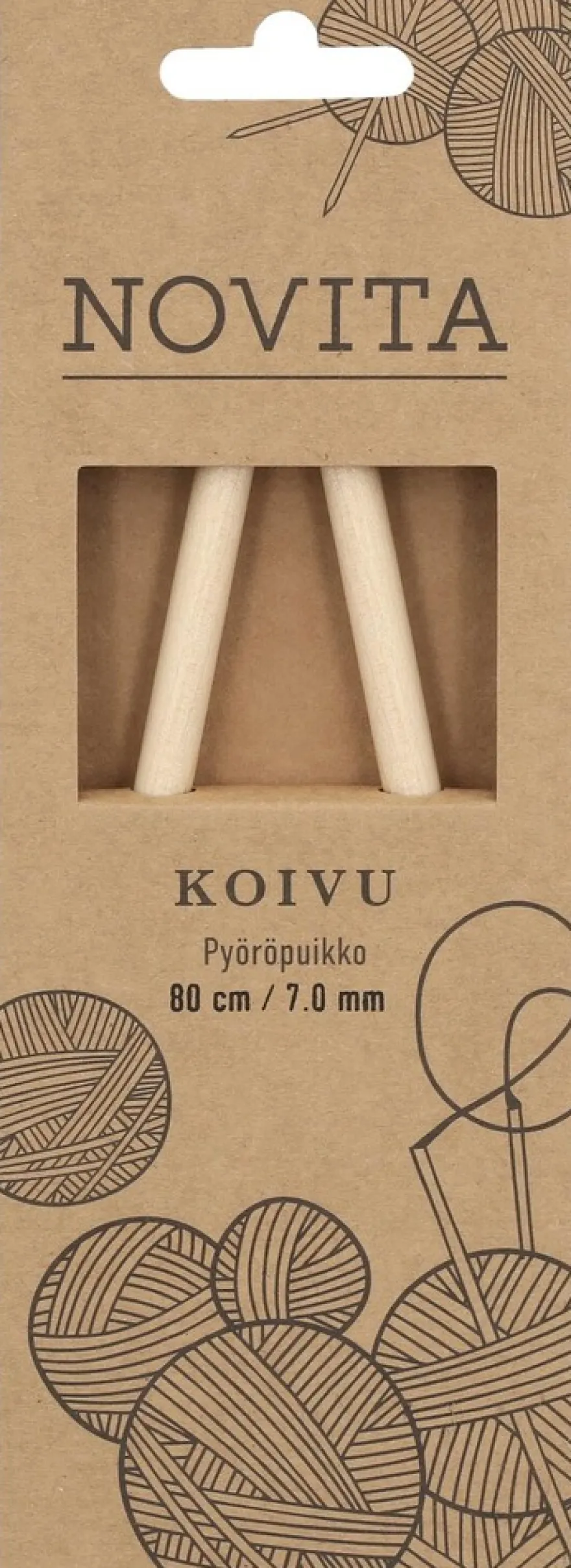 Novita Pyöröpuikko koivu 80cm - 7mm