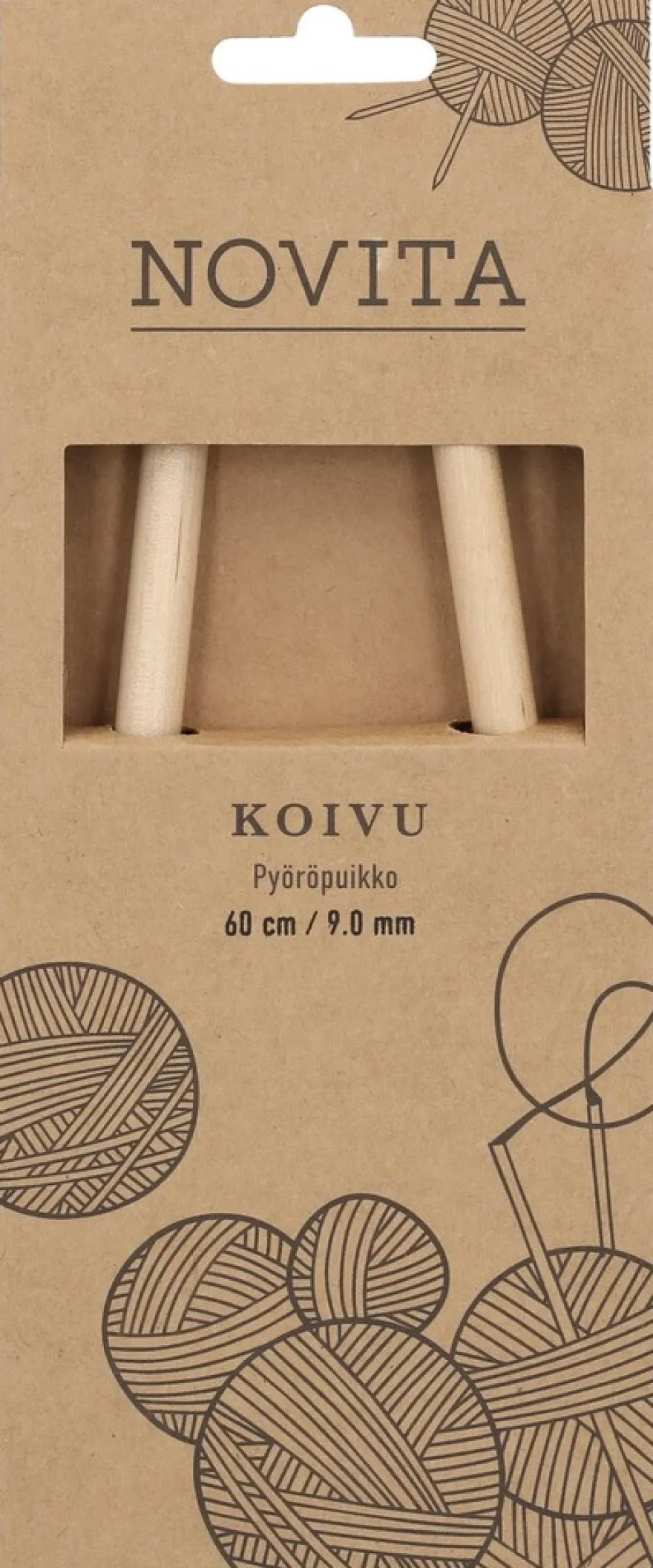 Novita Pyöröpuikko koivu 60cm - 9mm