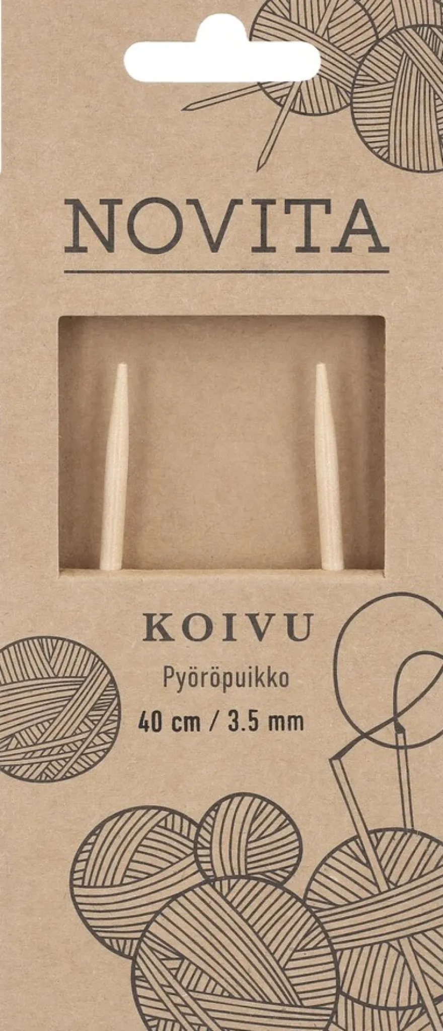 Novita Pyöröpuikko koivu 40cm 3.5mm