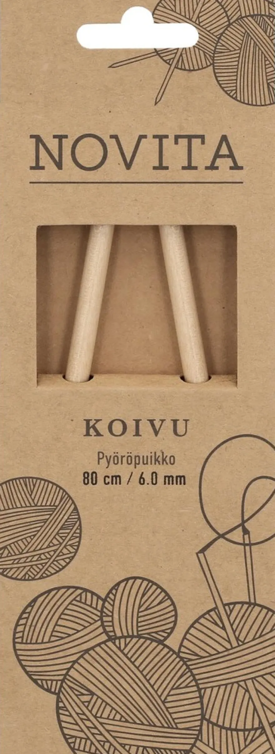 Novita Pyöröpuikko koivu 80cm - 6mm