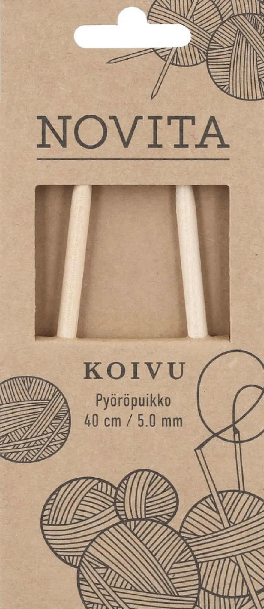 Novita Pyöröpuikko Koivu 40cm - 5 mm