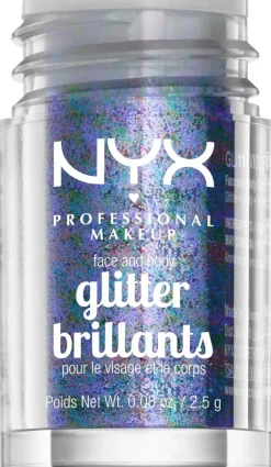 NYX Professional Makeup Face & Body Glitter kimalle kasvoille ja vartalolle 2,5 g