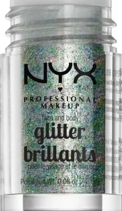 NYX Professional Makeup Face & Body Glitter kimalle kasvoille ja vartalolle 2,5 g