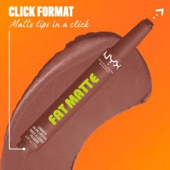 NYX Professional Makeup Fat Matte Slick Click -huulipuna 8 ml