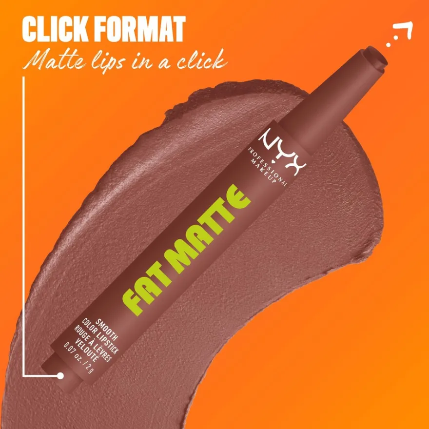NYX Professional Makeup Fat Matte Slick Click -huulipuna 8 ml
