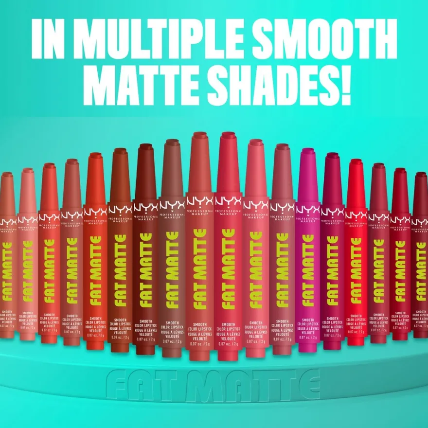 NYX Professional Makeup Fat Matte Slick Click -huulipuna 8 ml