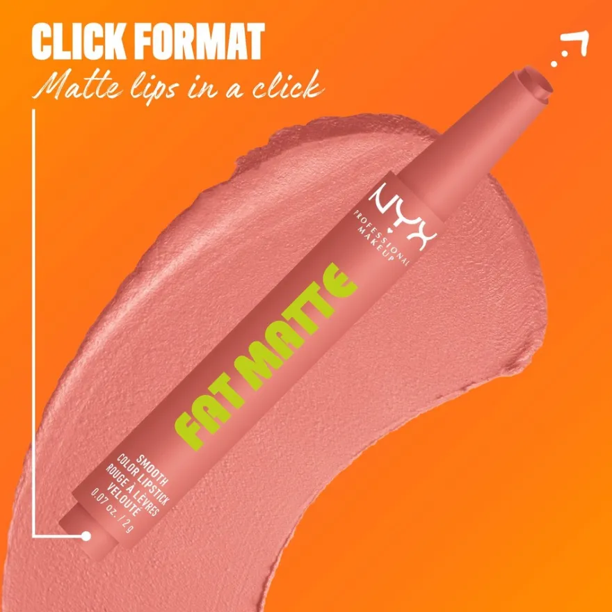 NYX Professional Makeup Fat Matte Slick Click -huulipuna 8 ml