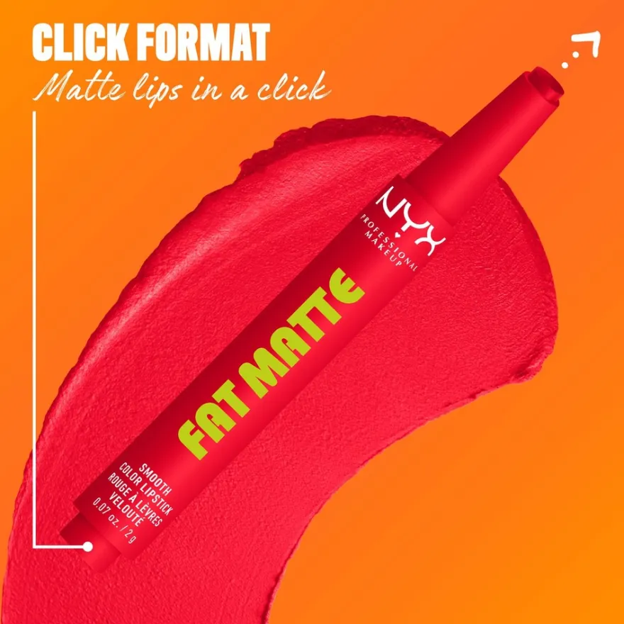 NYX Professional Makeup Fat Matte Slick Click -huulipuna 8 ml