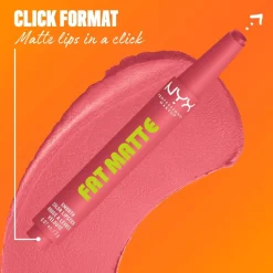 NYX Professional Makeup Fat Matte Slick Click -huulipuna 8 ml