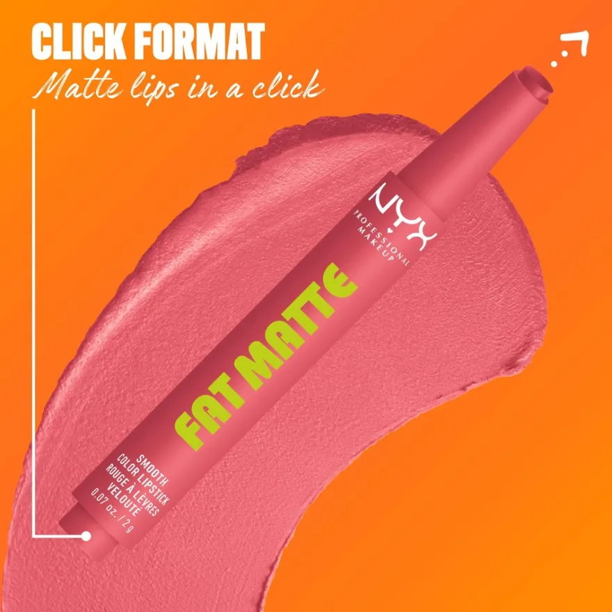NYX Professional Makeup Fat Matte Slick Click -huulipuna 8 ml