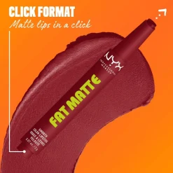 NYX Professional Makeup Fat Matte Slick Click -huulipuna 8 ml