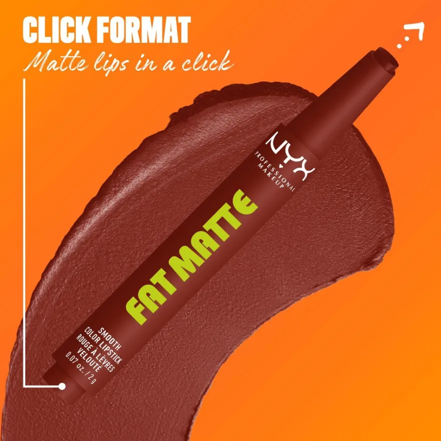 NYX Professional Makeup Fat Matte Slick Click -huulipuna 8 ml
