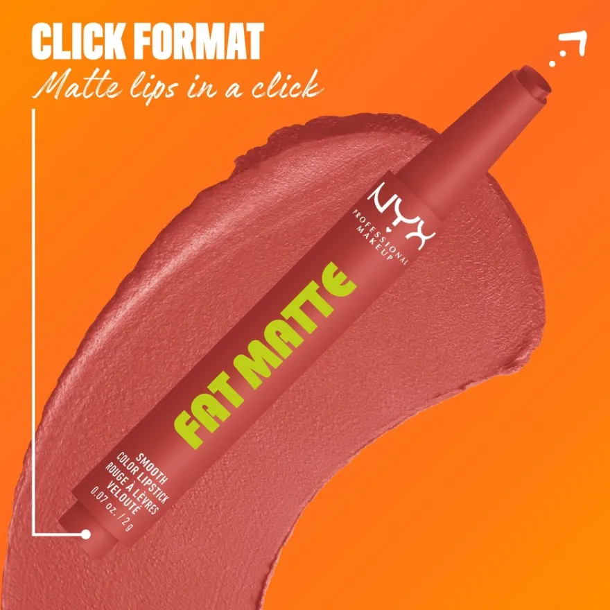 NYX Professional Makeup Fat Matte Slick Click -huulipuna 8 ml