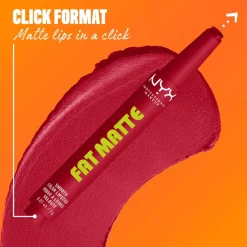 NYX Professional Makeup Fat Matte Slick Click -huulipuna 8 ml