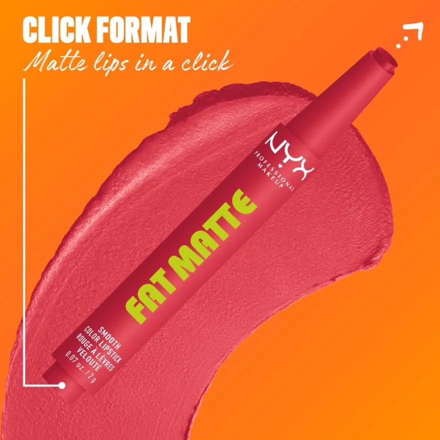 NYX Professional Makeup Fat Matte Slick Click -huulipuna 8 ml