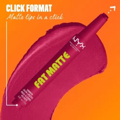NYX Professional Makeup Fat Matte Slick Click -huulipuna 8 ml