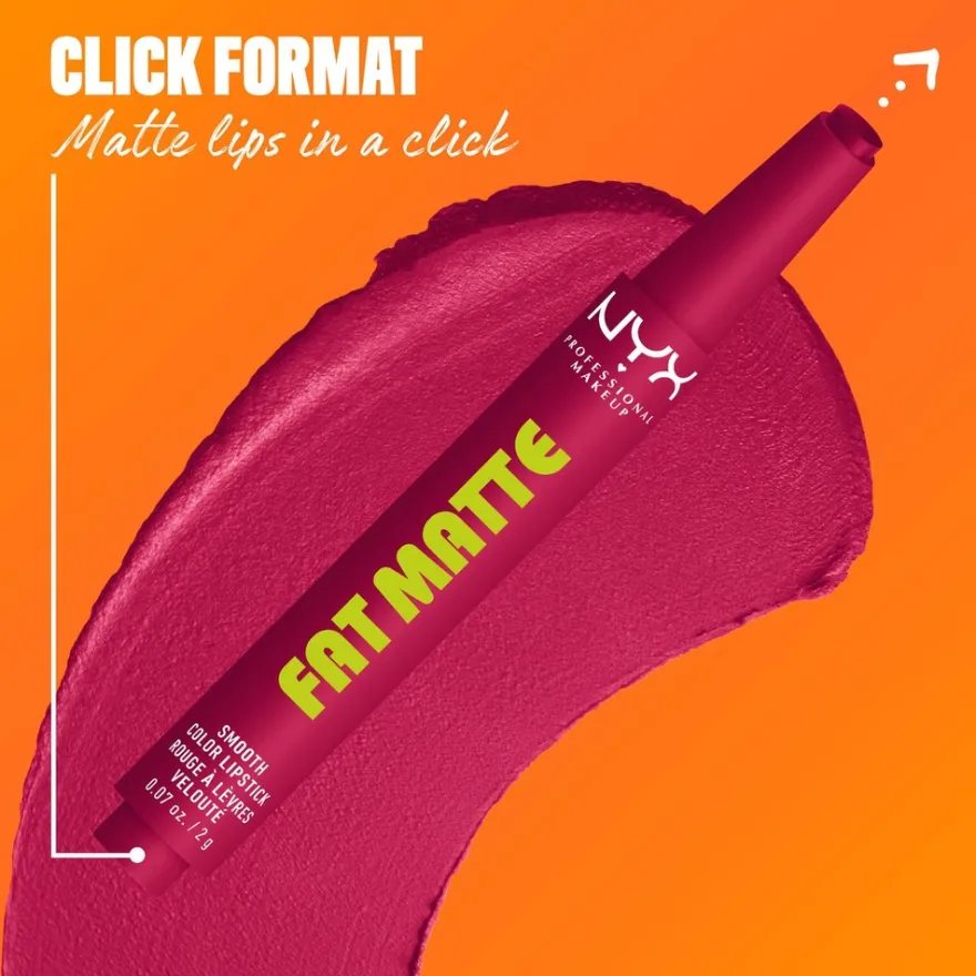 NYX Professional Makeup Fat Matte Slick Click -huulipuna 8 ml