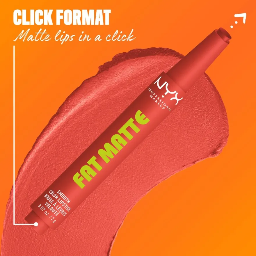 NYX Professional Makeup Fat Matte Slick Click -huulipuna 8 ml