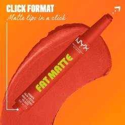 NYX Professional Makeup Fat Matte Slick Click -huulipuna 8 ml