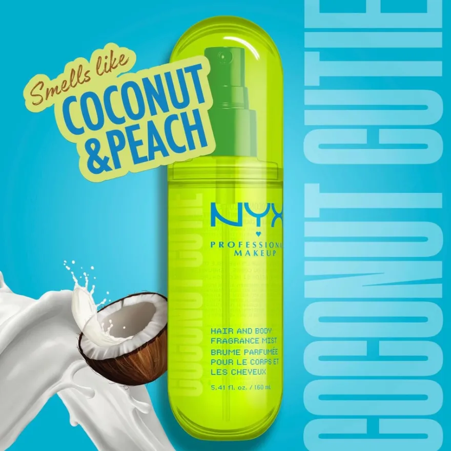 NYX Professional Makeup Fat Oil Body Fragrance Mist Coconut Cutie vartalotuoksu 80 ml