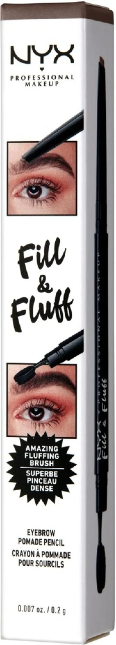 NYX Professional Makeup Fill & Fluff Eyebrow Pomade Pencil kulmakynä 0,2g