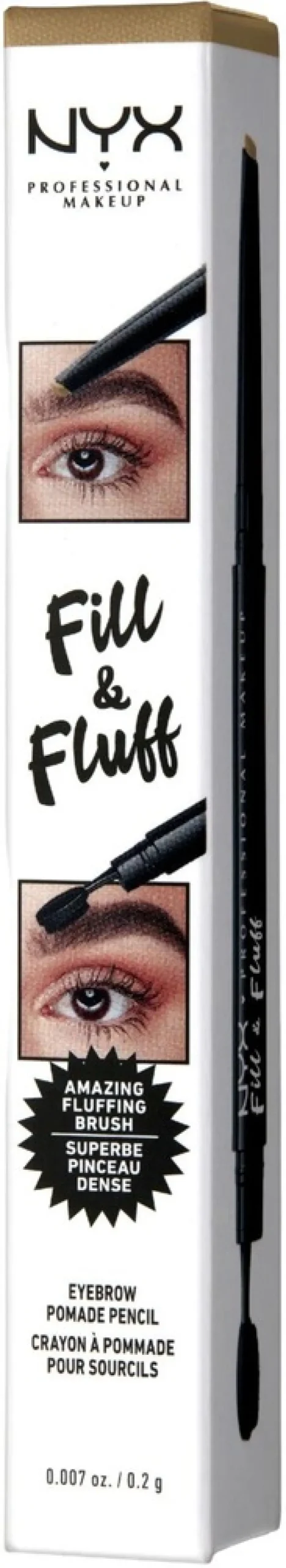 NYX Professional Makeup Fill & Fluff Eyebrow Pomade Pencil kulmakynä 0,2g