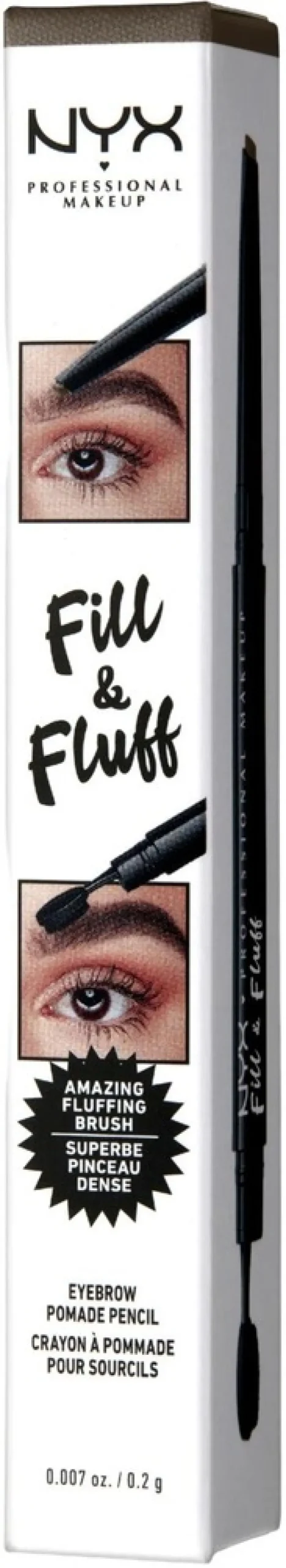 NYX Professional Makeup Fill & Fluff Eyebrow Pomade Pencil kulmakynä 0,2g