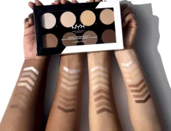 NYX Professional Makeup Highlight & Contour Pro Palette korostusväripaletti 8 x 2,7 g