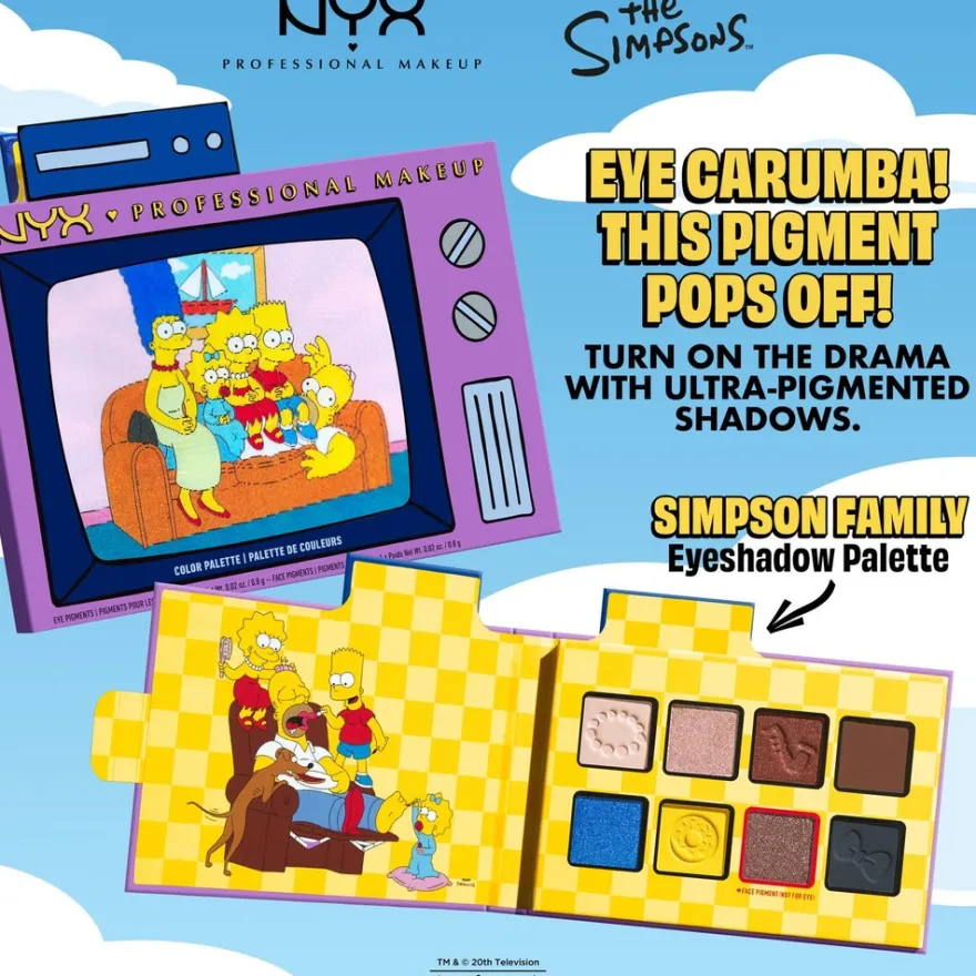 NYX Professional Makeup Simpsons Mania Eyeshadow Palette luomiväripaletti