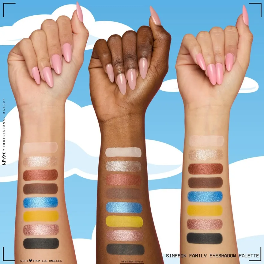 NYX Professional Makeup Simpsons Mania Eyeshadow Palette luomiväripaletti